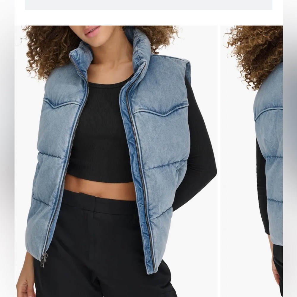 Women’s Levi’s Denim Puffer Vest Size Medium